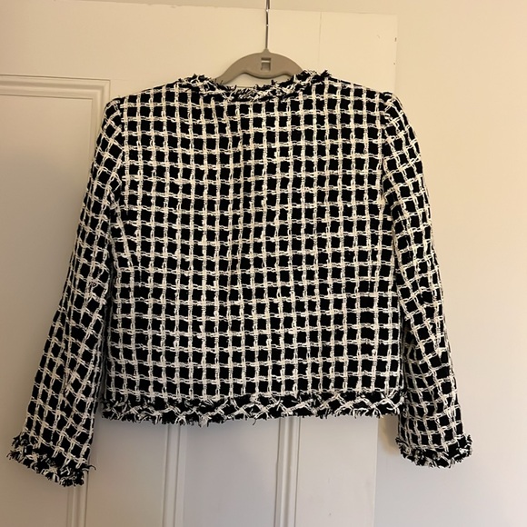 Alice + Olivia black and white plaid blazer - Picture 2 of 2